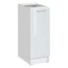 Meuble bas de cuisine Eco Blanc Brillant 1 porte L 30 cm - Cuisineandcie