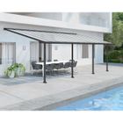 CANOPIA BY PALRAM Pergola adossée Olympia 21,9 m² - Aluminium et polycarbonate - Gris - PALRAM