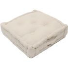 SOLEIL D OCRE Coussin tapissier en coton 50x50x10 cm PANAMA écru