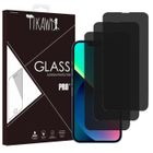 Tikawi x3 Verre trempé Noir Anti Espion Iphone 13 - 13 Pro (6.1') Protection Ecran Haute résistance 9H [Anti-traces] Film