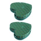 UNBRANDED 2pcs Blocs de Mousse de Fleurs En Forme de Coeur Artificiel En Forme de Cœur pour Kit D'arrangement Floral Shiwaki