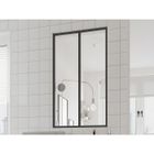 VENTE-UNIQUE Verrière atelier en aluminium thermolaqué - 60x105 cm - Noir - BAYVIEW