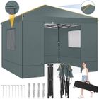 LUCKZON Tonnelle Pliante 3x3 Imperméable avec 4 Parois Barnum de Jardin Pliant Professionnel UV 50+, pour Festival Jardin Camping, Gris