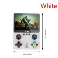 Blanc - Console de jeu portable X6, émulateur de jeu, lecteur vidéo classique, écran IPS 3.5 pouces, cadeau p