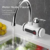 Chauffe-eau 3000W-Robinet d'eau de cuisine 1-2"-Acier inoxydable ABS-Col rotatif à 360°-Pour salle de bain