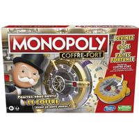 Monopoly Coffre-fort, jeu de plateau pour la famille et les enfants, 2 à 6 joueurs, dès 8 ans, inclut un coffre-fort
