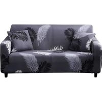 Housse De Canapé Extensible 3 Places – Bleu, Velours élasthanne (190-230 Cm)