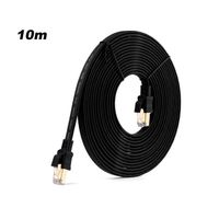 10m Câble Réseau Ethernet CAT8,RJ-45,2000MHz,40Gbit/s,100% Cuivre,Noir