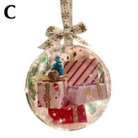 Boule transparente de décoration de sapin de Noël - Blanc