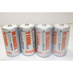 PILES 4 Piles LR20 R20 D 1.2V Ni-Mh Rechargeable 11000mA