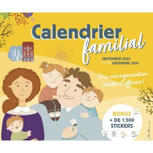 Calendrier 2024 familial mural organisateur familial - 30 x 42 cm - Format  A3 (3[S17] - Cdiscount Beaux-Arts et Loisirs créatifs