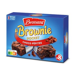 COOKIES LOT DE 2 - BROSSARD - Le Brownie Pocket Choco Pépites Gâteaux - boite de 8 sachets de 30 g - 240g