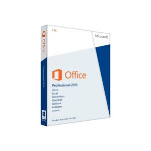 BUREAUTIQUE Microsoft Office Professional 2013 Licence 1 PC Wi