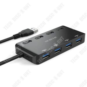 VENTION TGKBB - Hub USB – Répartiteur multi-ports USB ultra fin, adaptateur  hub multiport USB 3.0