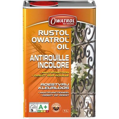 Rustol-déco 0.75L antirouille brillant noir profond RAL9005 Owatrol