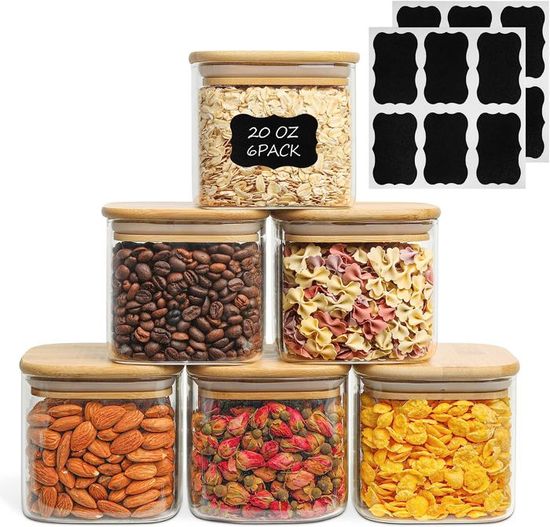 Lot De 6 Bocaux En Verre Pour Aliments Bébé 113g - Sans BPA, Micro-ondes, Lave-vaisselle, Couvercles étanches