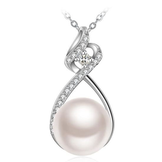 Collier ZHULERY Argent 925 Perle d eau douce Bijoux Femme Fille