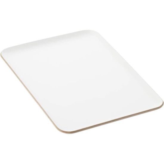 2 Plateaux Décoratifs Rectangulaires Blancs - Elliptique 25 X 11 Cm, En Silicone, Résistant à L'humidité | Rangement Salle De Bain, Bureau, Cuisine