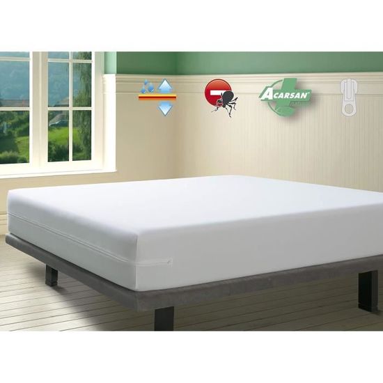 Protège-Matelas Todocama Rembourré Anti-acariens 140x190/200 Cm - Imperméable Et Respirant