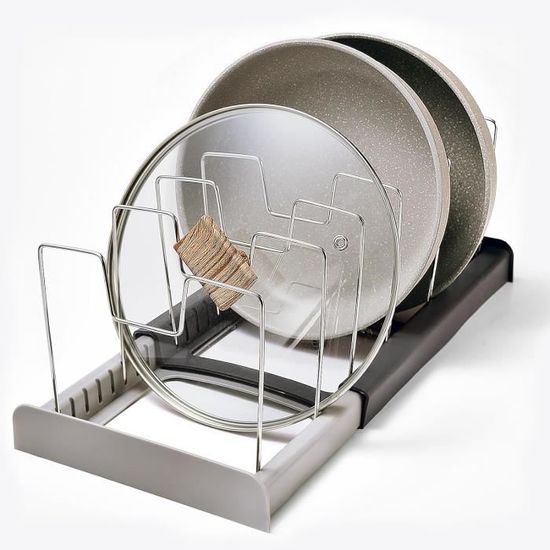 Range-couvercles Et Casseroles En Métal - 13 Compartiments Réglables - Gain De Place Dans La Cuisine - Kinsinder - 4