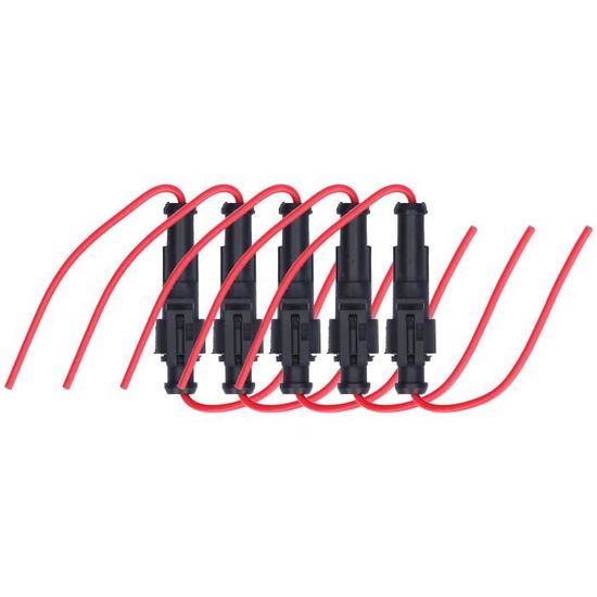10 Jeux Connecteurs Électriques Étanches 1 Broche - Pour Voiture Moto Camion 16 AWG