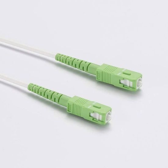 Câble Fibre Optique SC/APC à SC/APC Invisible/Transparent pour Orange SFR Bouygu
