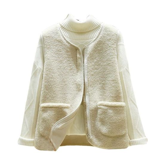 Gilet Polaire Sans Manches Pour Filles - Chaud Et Doux - Col Zippé - Veste Décontractée