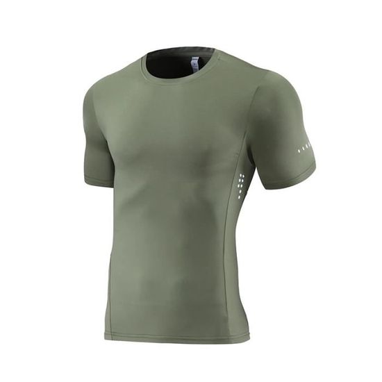 Chemise De Compression Titin Force - Manches Courtes, Taille M, Noir, Pour Gym Et Training
