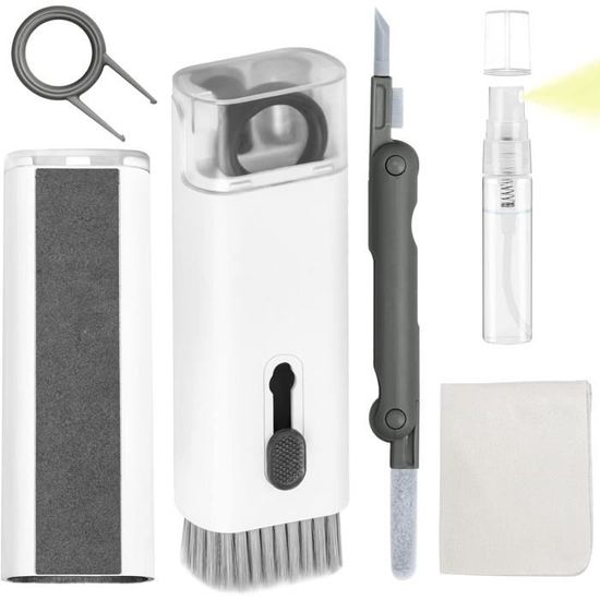 SOYECO ECO Bildschirmreiniger Set 500ml mit 2X Mikrofasertücher & Pinsel - für eine umfassende Gerätepflege - Fernseh Displays (LCD, LED, OLED, QLED, TFT), Handy, Laptop sowie Tastatur, PC & uvm