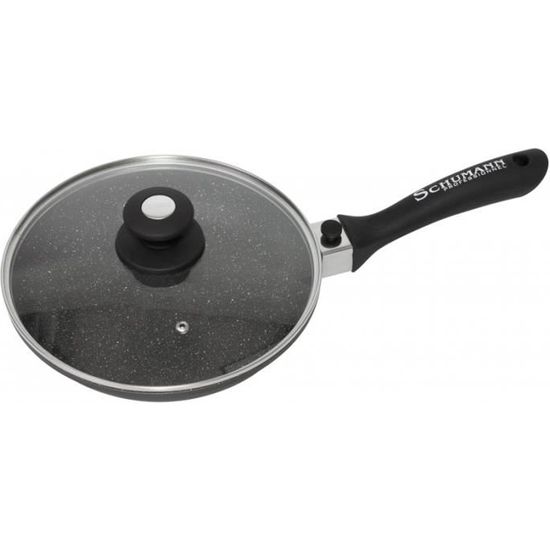 Poêle Effet Pierre Shepler 28cm - Manche Amovible, Anti-adhésif, Compatible Induction