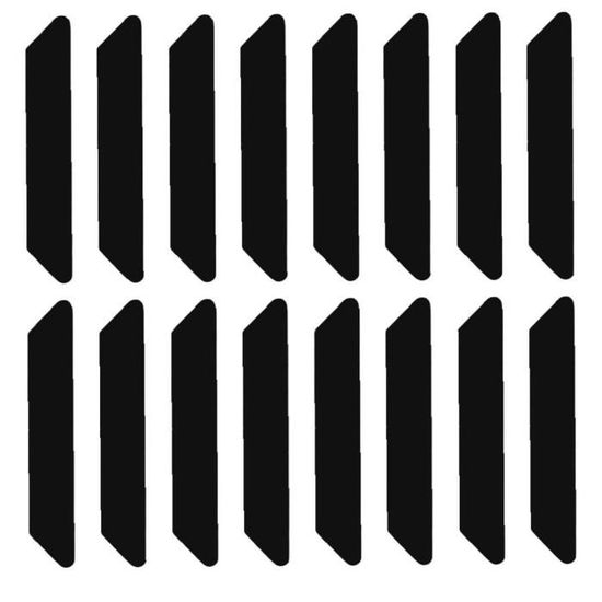 4 Pinces Autocollantes Pour Tapis - 15x11 Cm - Polyuréthane Noir - Pour Fixer Tapis Et éviter Les Glissements - 4