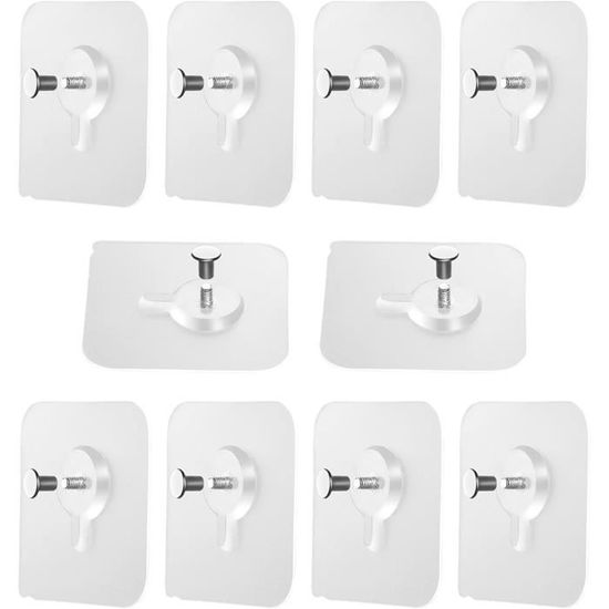 Lot De 12 Attaches Murales Auto-adhésives - Support Pour Cadres Sans Percer, Capacité Jusqu'à 20 Kg