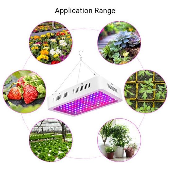 Lampe Croissance Plantes 80 LED Ainiv - Spectre Complet, Minuterie 6/12/16h, Hauteur Réglable 90-166cm