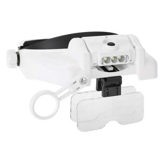 Lunettes Loupe avec 2 Lumières LED, Frontale Grossissantes Casque Loupe Mains Libres pour Couture, Lecture Réparations, Bijoux, Montres et Artisanat, 4 Lentilles Détachables csparkv-eu Lunettes Loupe avec 2 Lumières LED, Frontale Grossissantes Casque Loupe Mains Libres pour Couture, Lecture Réparations, Bijoux, Montres et Artisanat, 4 Lentilles Détachables csparkv-eu