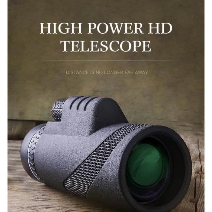 Puissant télescope monoculaire pour Smartphone 40X60 militaire Spyglass haute qualité grand oculaire HD chasse longue-vue monture