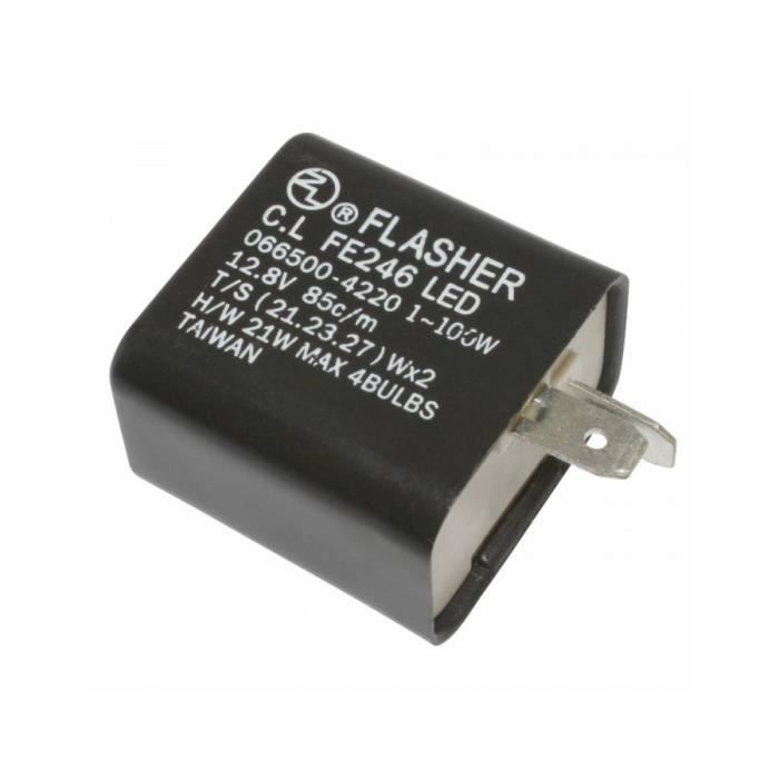 Centrale de clignotant universelle 12v 1 a 100w 2 fiches pour clignotants a leds -p2r-