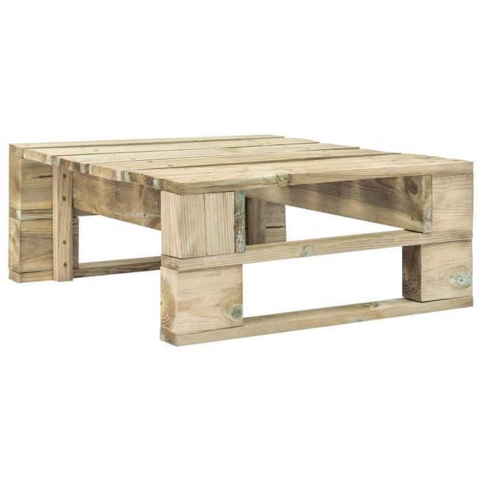 Repose-pied palette de jardin -Table Basse Terrasse Patio - Bois