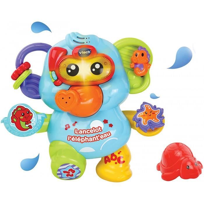 Vtech- Lancelot L'Elephant'Eau Baby Jouets Premier Age, 80-515305, Multicolore - Version Fr