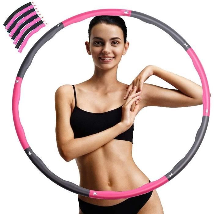 Hula Hoop De Fitness, Minceur Hula Hoop, Cerceaux De Massage Magnétiques,8 Sections Cerceau De Fitness Amovible avec Mousse
