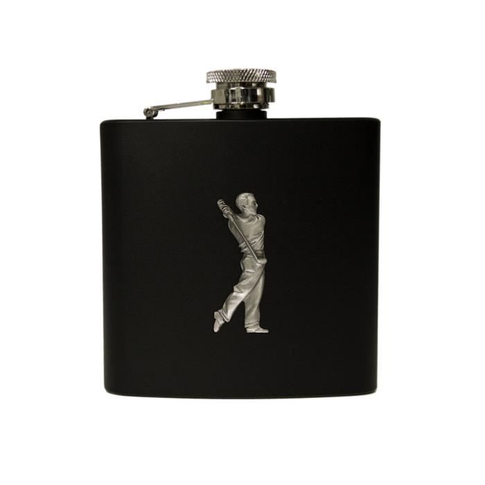 Flasque 6oz noir joueur de golf