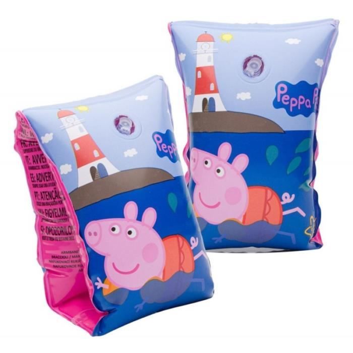 1 paire de brassard Peppa pig 3 a 6 ans 18 a 30 kg piscine plage