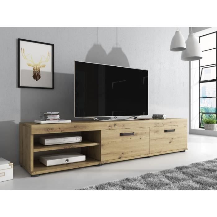e-Com Meuble TV Elsa - 140 cm - Artisan Chêne