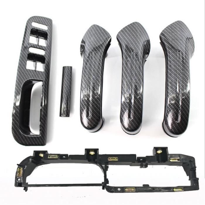 Poignees,Poignée de porte intérieure en Fiber de carbone, accoudoir de porte pour Volkswagen Bora Golf 4 MK4 - Carbon Fiber #B