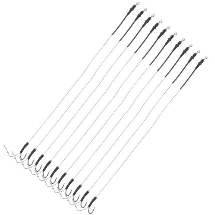 Zerone Crochet de fil d'appât 5 ensemble de plates-formes de cheveux de pêche à la carpe ligne crochets en métal appât fil