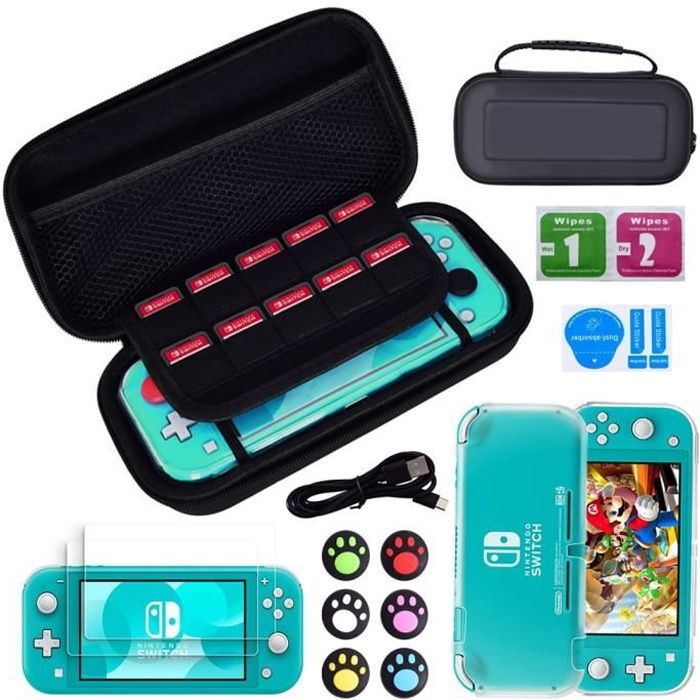 Switch Lite Accessoire Pack pour Nintendo Switch Lite (2019) Pack Comprenant: Etui de transport ,Coque protection, Protecteurs d'éc