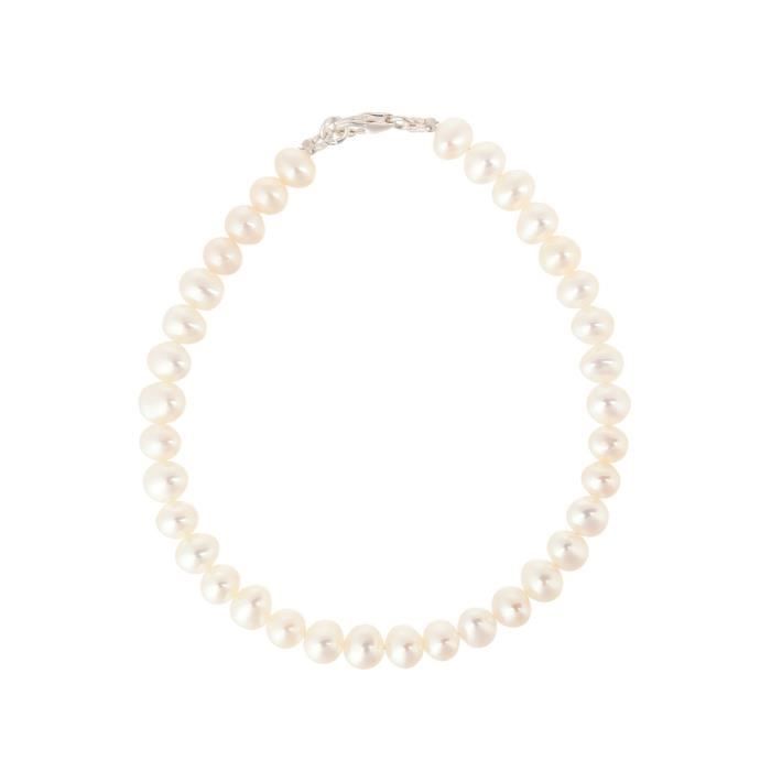 PERLINEA Bracelet Perles de Cutlure et Argent 925° Femme