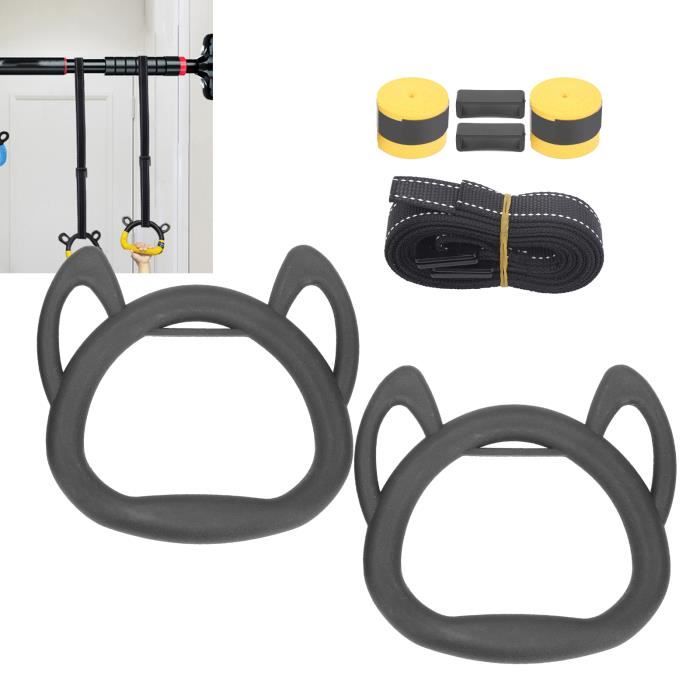 Anneaux de suspension de gymnastique pour enfants durables, sangles réglables de force, traction vers le haut (2 m) HB040