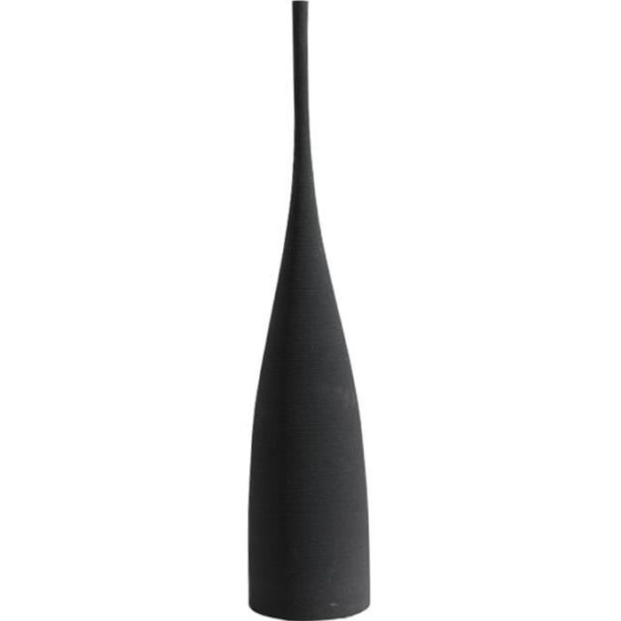 En céramique Vases à Fleurs, Décoratif Grand Conique Bourgeon Floral Vase, Décoration Maîtresses, blanc Noir Vase Noir B