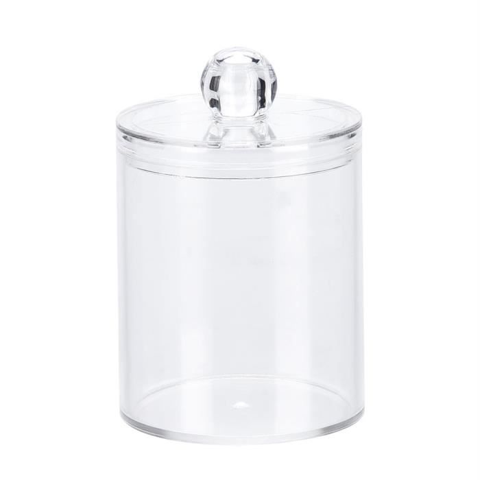KIMISS Étui en coton rond transparent, organisateur de coton-tige + boîte de rangement domestique, organisateur de stockage-REN