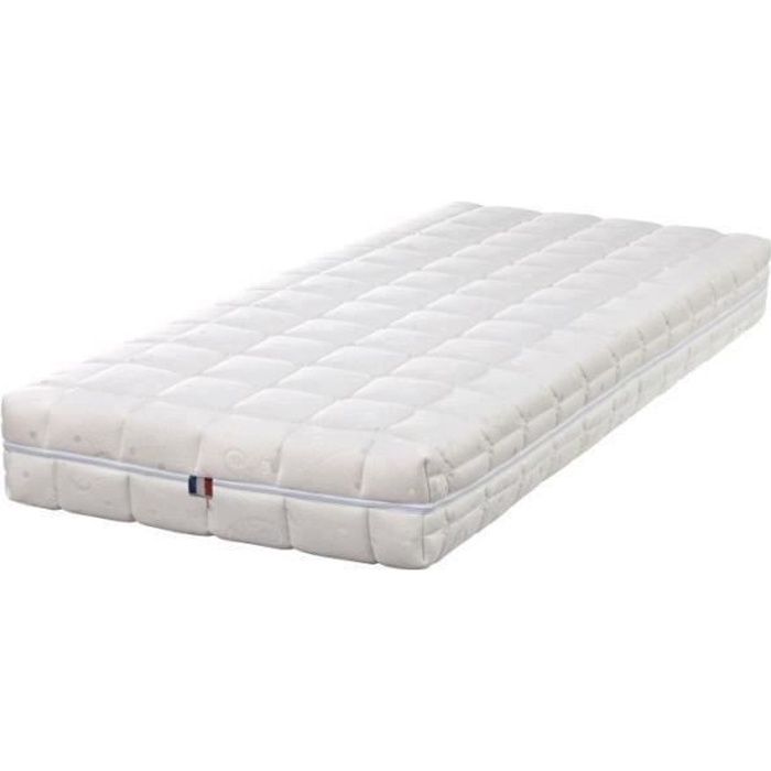 Natural Latex Matelas Ferme Latex Naturel 80 Kg/m3 - DEHOUSSABLE - 21 cm - Compatible literies électriques (90x200)